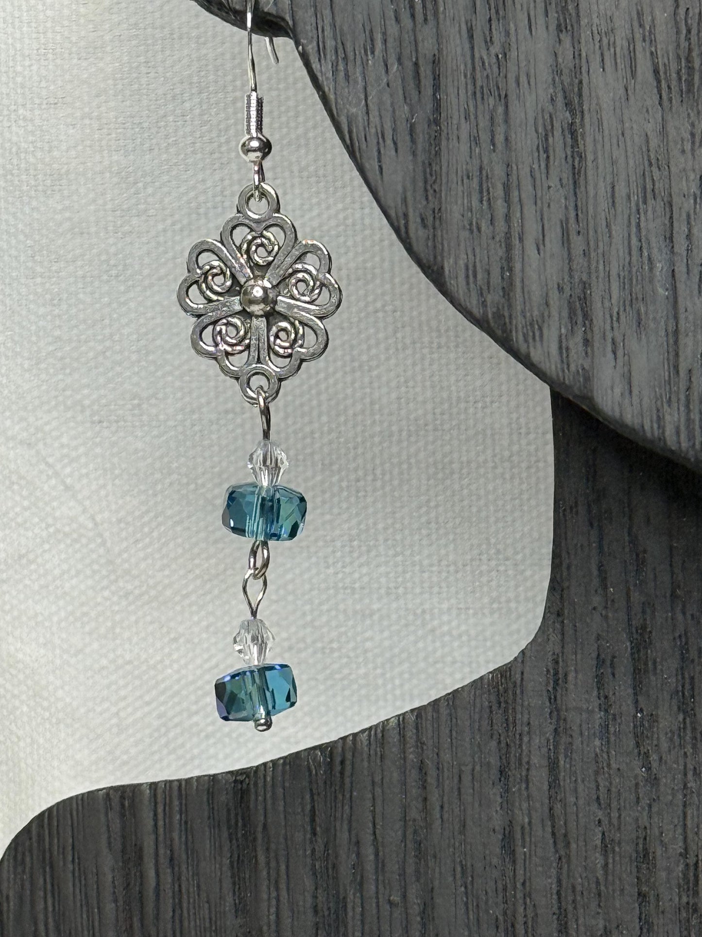 Crystal Blue Earrings