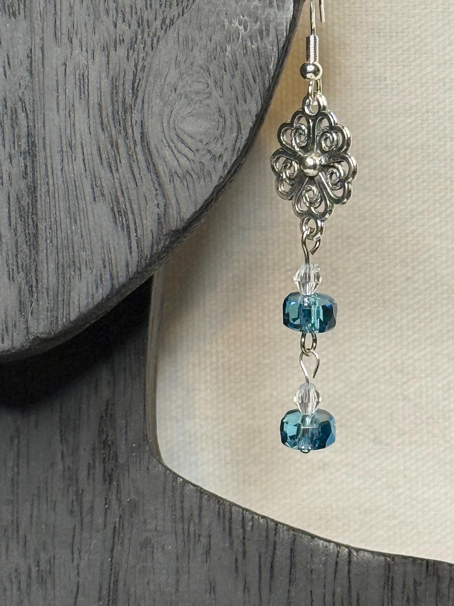 Crystal Blue Earrings